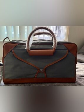 Estee Lauder Gray and Brown Travel Duffel
